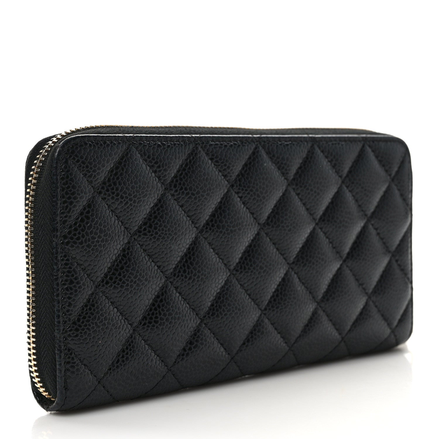 Chanel Caviar Quilted Large Gusset Zip Around Wallet Black 2 of 11
