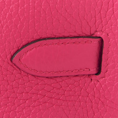 Hermes Taurillon Clemence Birkin 30 Rose Shocking 9 of 31