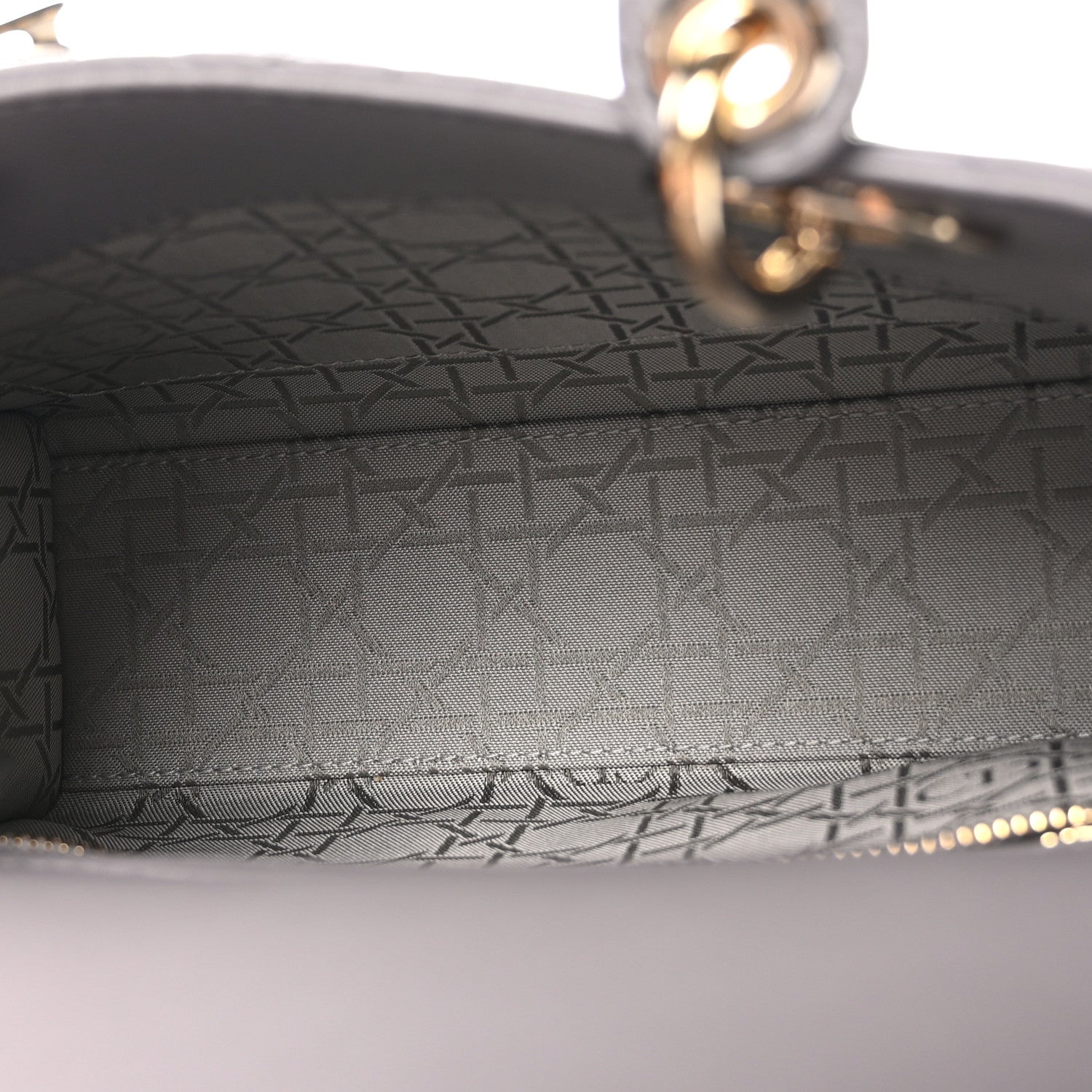 Christian Dior Lambskin Cannage Small My ABCDior Lady Dior Grey 5 of 11