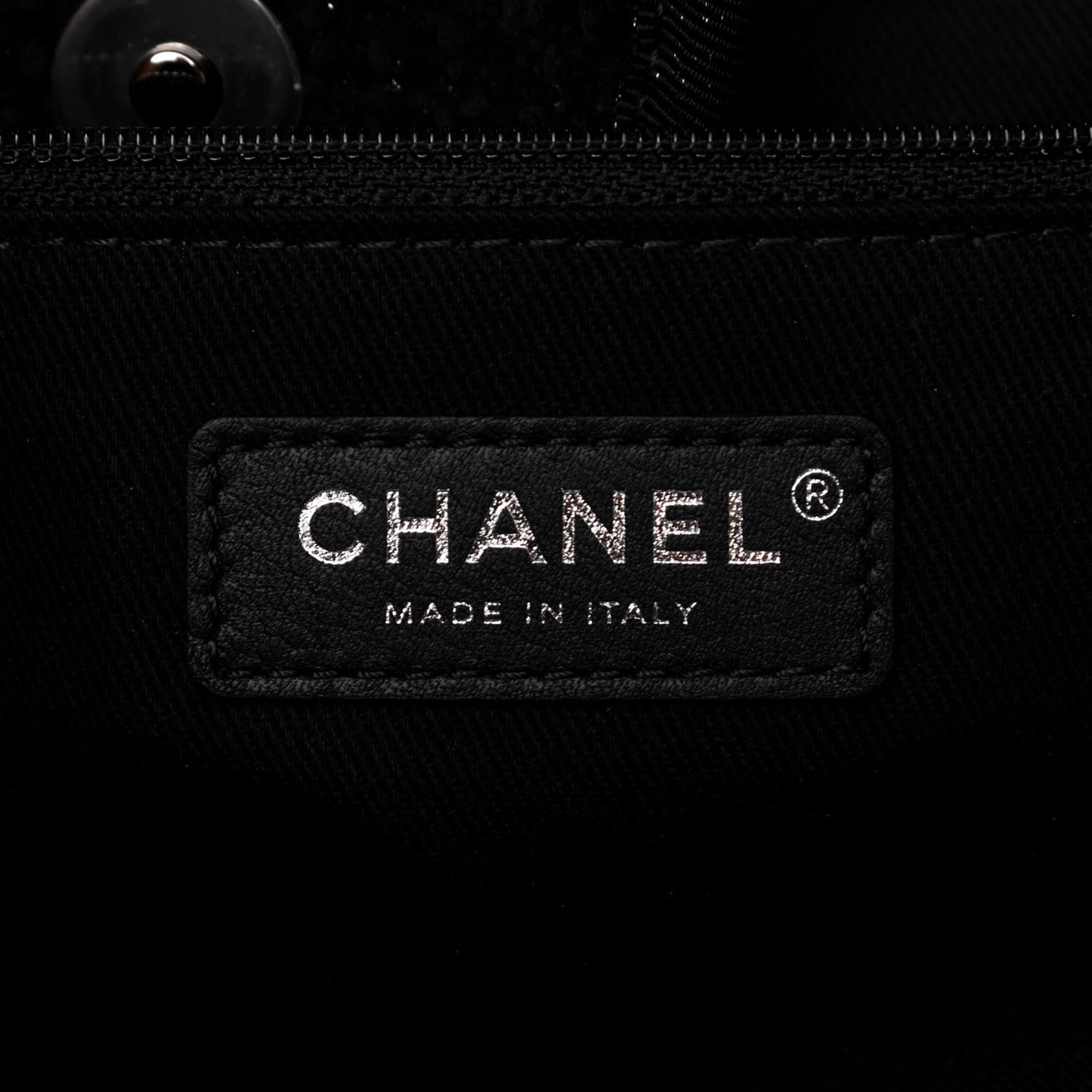 Lurex Boucle Medium Deauville Tote Black