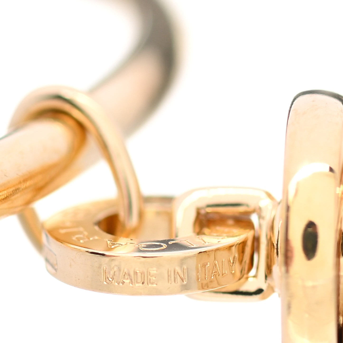 18K Yellow Gold B.Zero1 Dangle Hoop Earrings