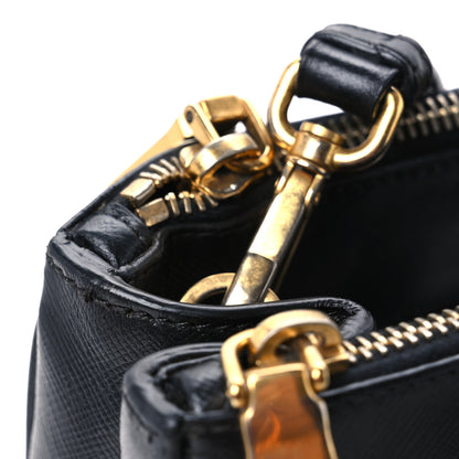 Prada Saffiano Small Galleria Double Zip Tote Black 12 of 12