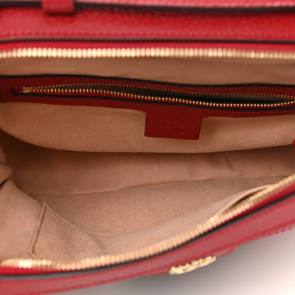 Gucci GG Supreme Monogram Flora Web Small Ophidia Top Handle Shoulder Bag Hibiscus Red 6 of 12
