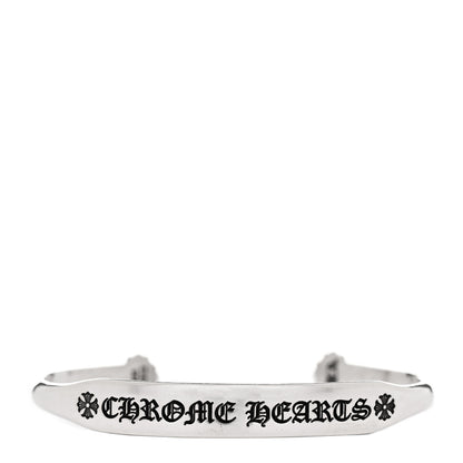 Chrome Hearts Sterling Silver Flat ID Cuff Bracelet 1 of 4