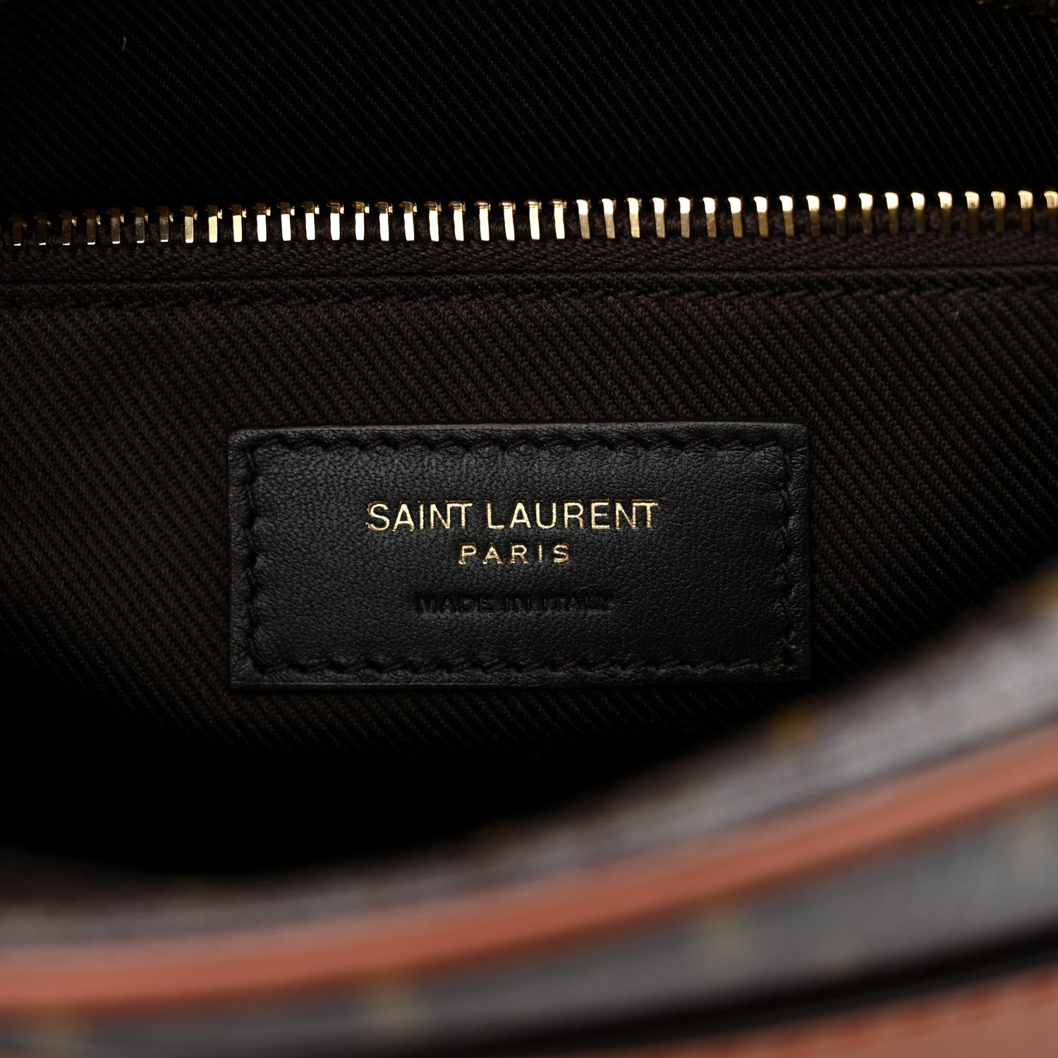 Saint Laurent Canvas Smooth Calfskin Le Monogramme Camera Bag Chestnut 6 of 11
