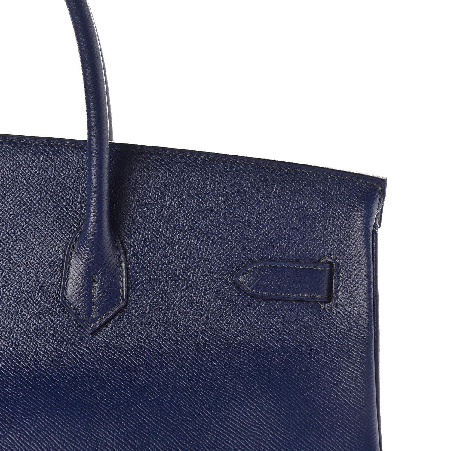 Hermes Epsom Horseshoe Birkin 40 Bleu Saphir Malachite 27 of 32
