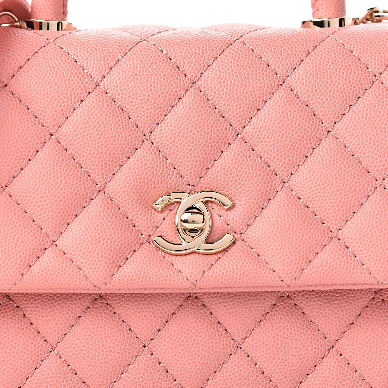 Chanel Caviar Quilted Mini Coco Handle Flap Pink 13 of 13