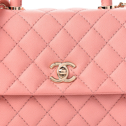 Chanel Caviar Quilted Mini Coco Handle Flap Pink 13 of 13