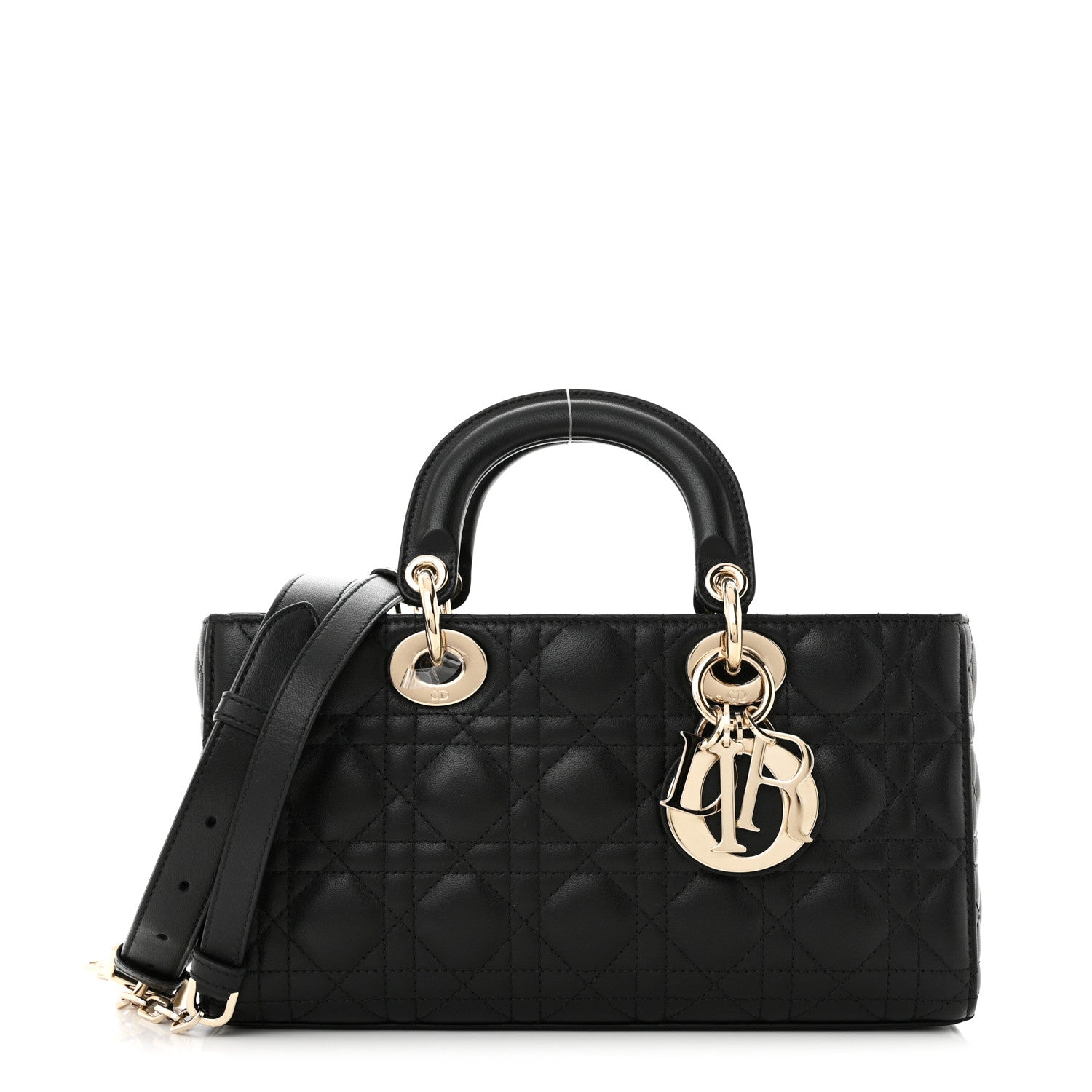 Christian Dior Lambskin Cannage Medium Lady D-Joy Black 1 of 12