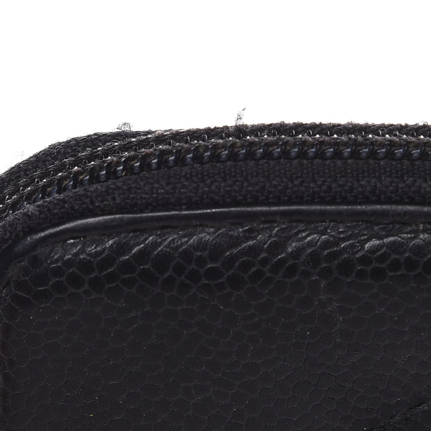 Caviar Timeless CC Zip Around Organizer Wallet Black