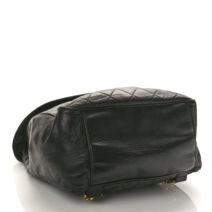 Chanel Lambskin Quilted Tassel Drawstring Backpack Black 4 of 11