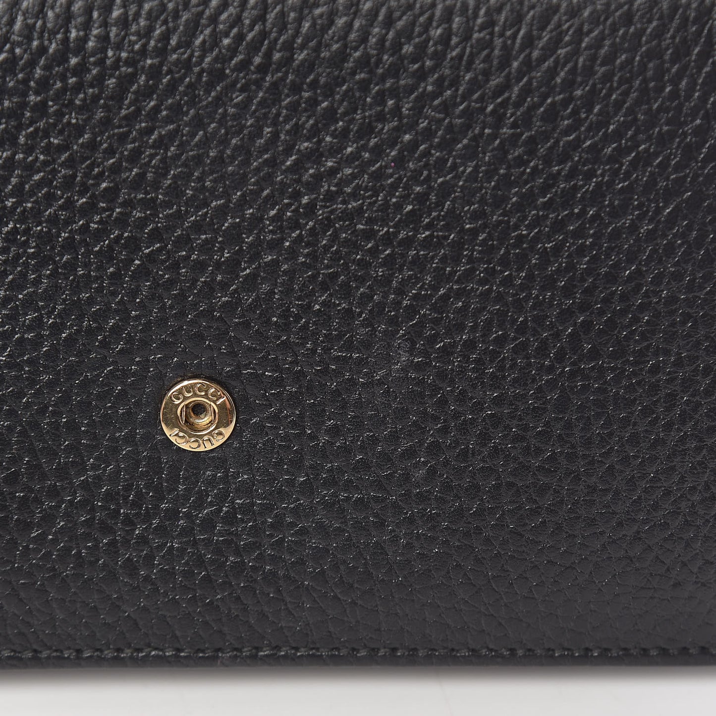 Dollar Calfskin Interlocking G Chain Wallet Black