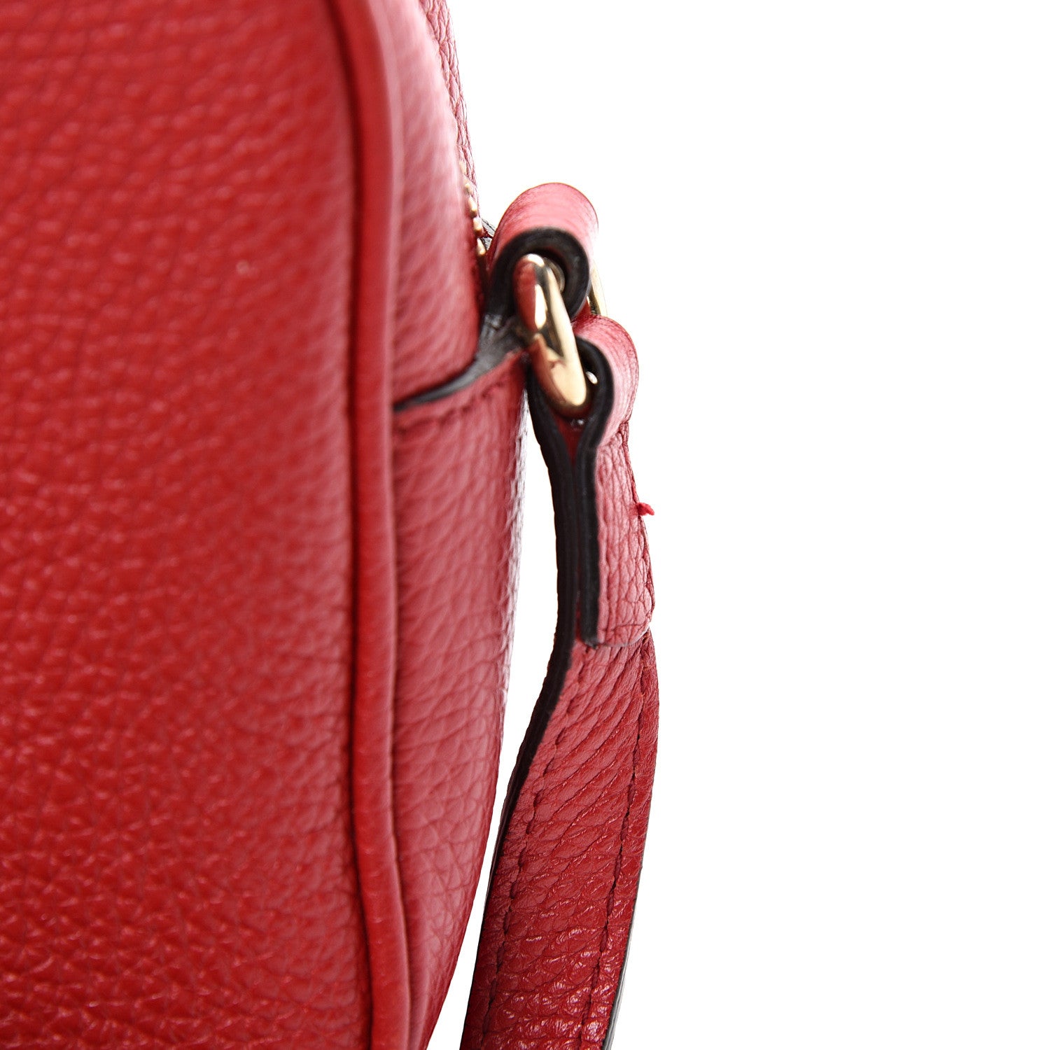 Gucci Pebbled Calfskin Small Soho Disco Bag Tabasco Red 14 of 15
