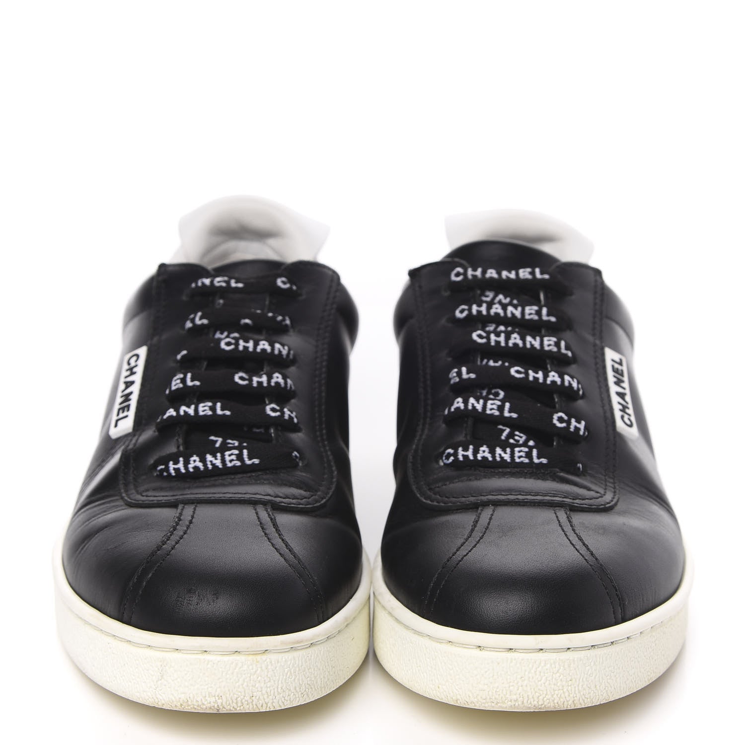 Chanel Calfskin CC Womens Sneakers 37 Black 2 of 16