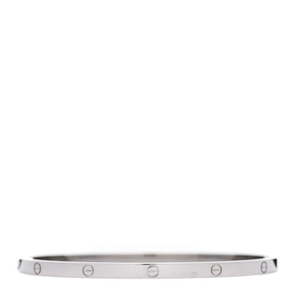 Cartier 18K White Gold Small LOVE Bracelet 18 2 of 4