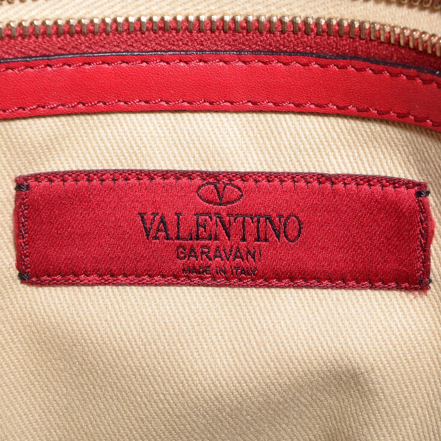 Valentino Garavani Vitello Rockstud Double Handle Tote Red 6 of 9