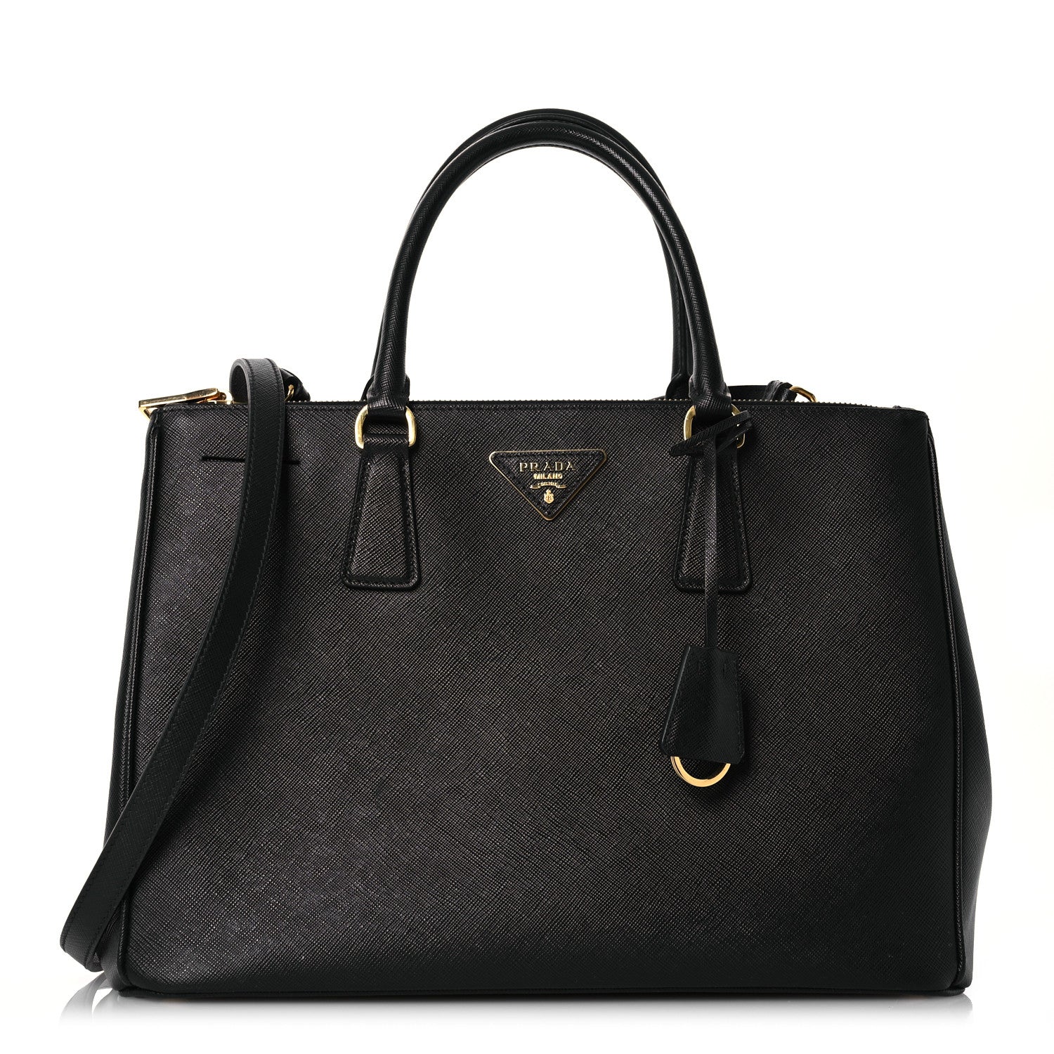 Prada Saffiano Lux Large Galleria Double Zip Tote Black 1 of 15