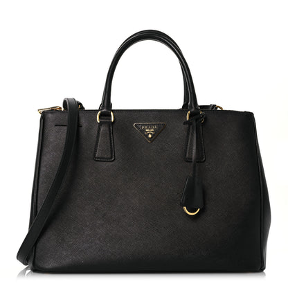 Prada Saffiano Lux Large Galleria Double Zip Tote Black 1 of 15