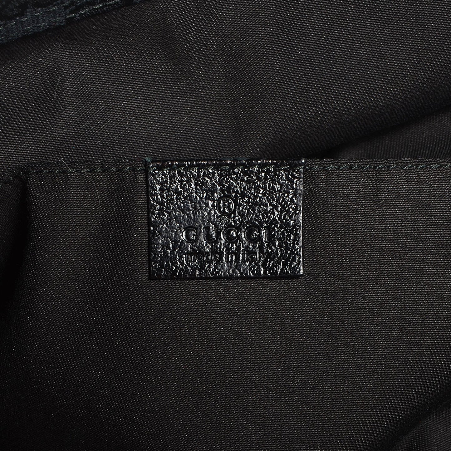GG Monogram Medium Web Handle Vertical Tote Black
