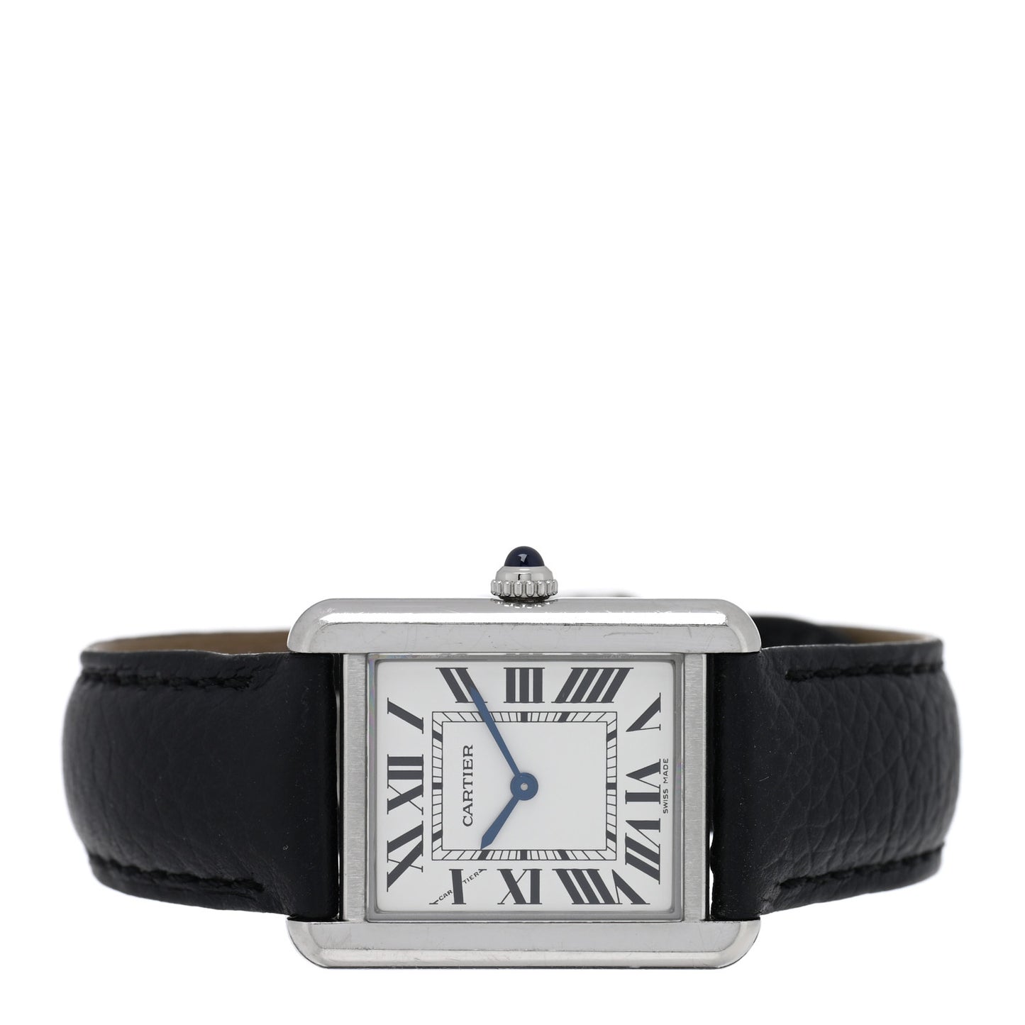 Stainless Steel Calfskin 24mm Tank Solo Quartz Watch