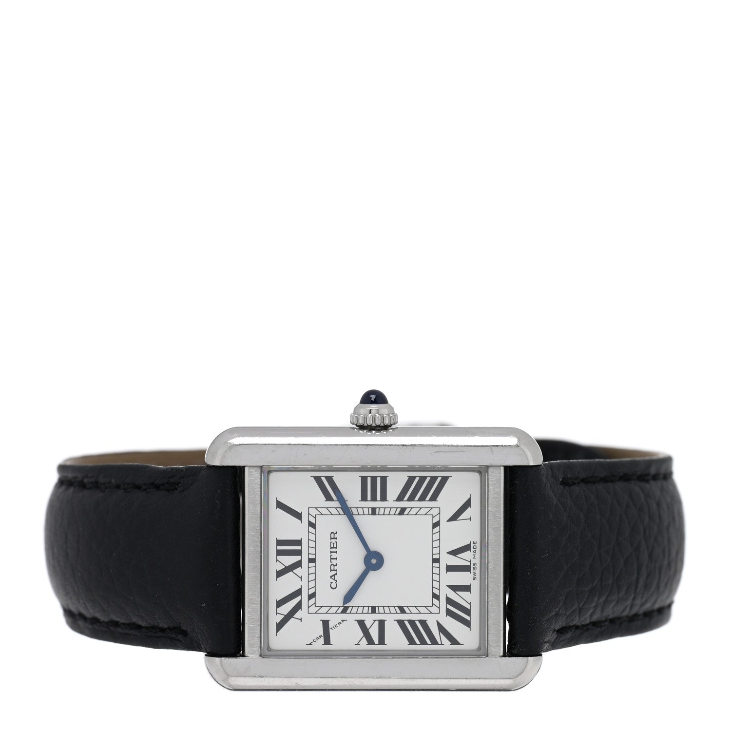 Cartier Stainless Steel Calfskin 24mm Tank Solo Quartz Watch 2 of 5