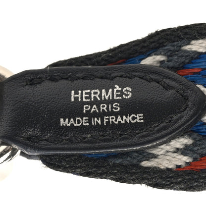 Hermes Toile Swift 25mm Sangle ZigZag Shoulder Strap Black White Deep Blue 3 of 4