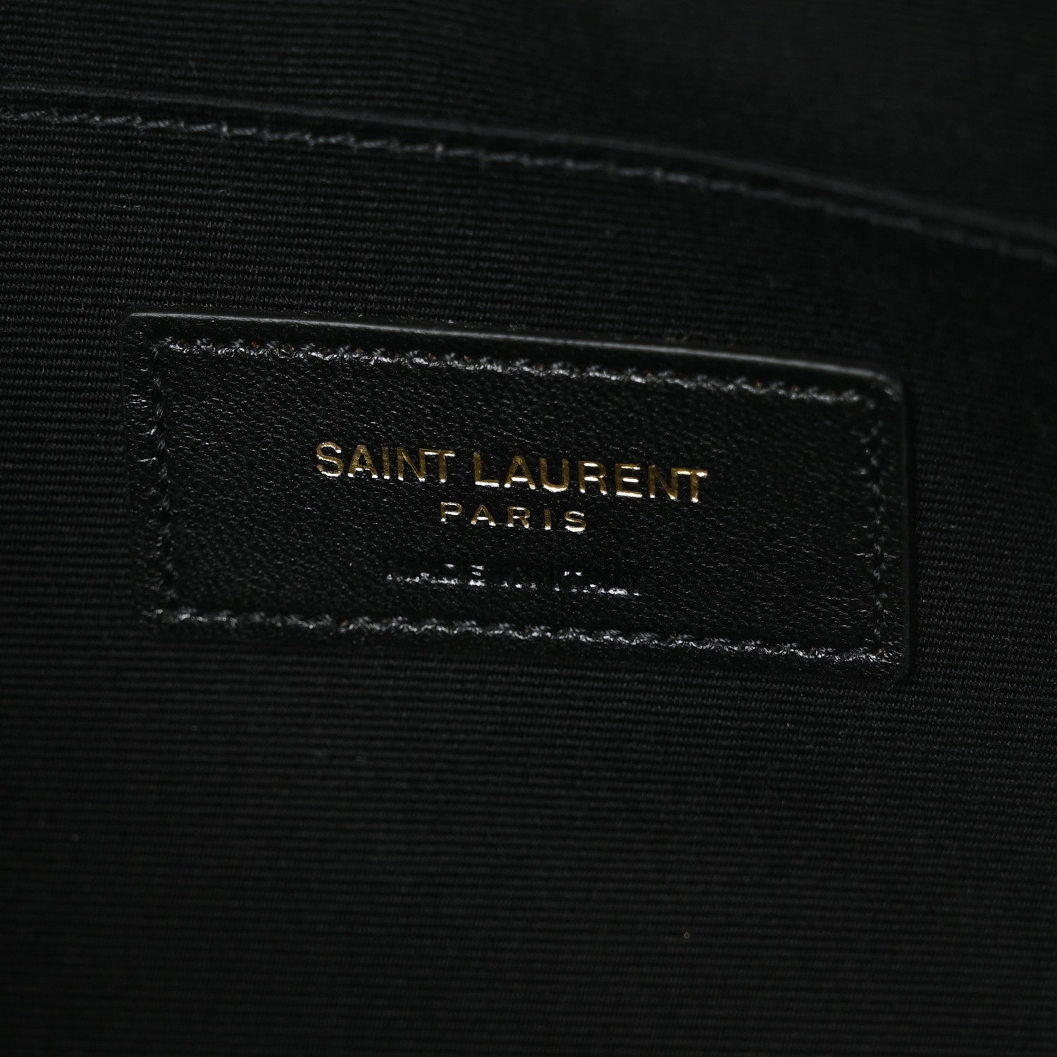 Saint Laurent Calfskin Matelasse Chevron Monogram Document Holder Black 6 of 7