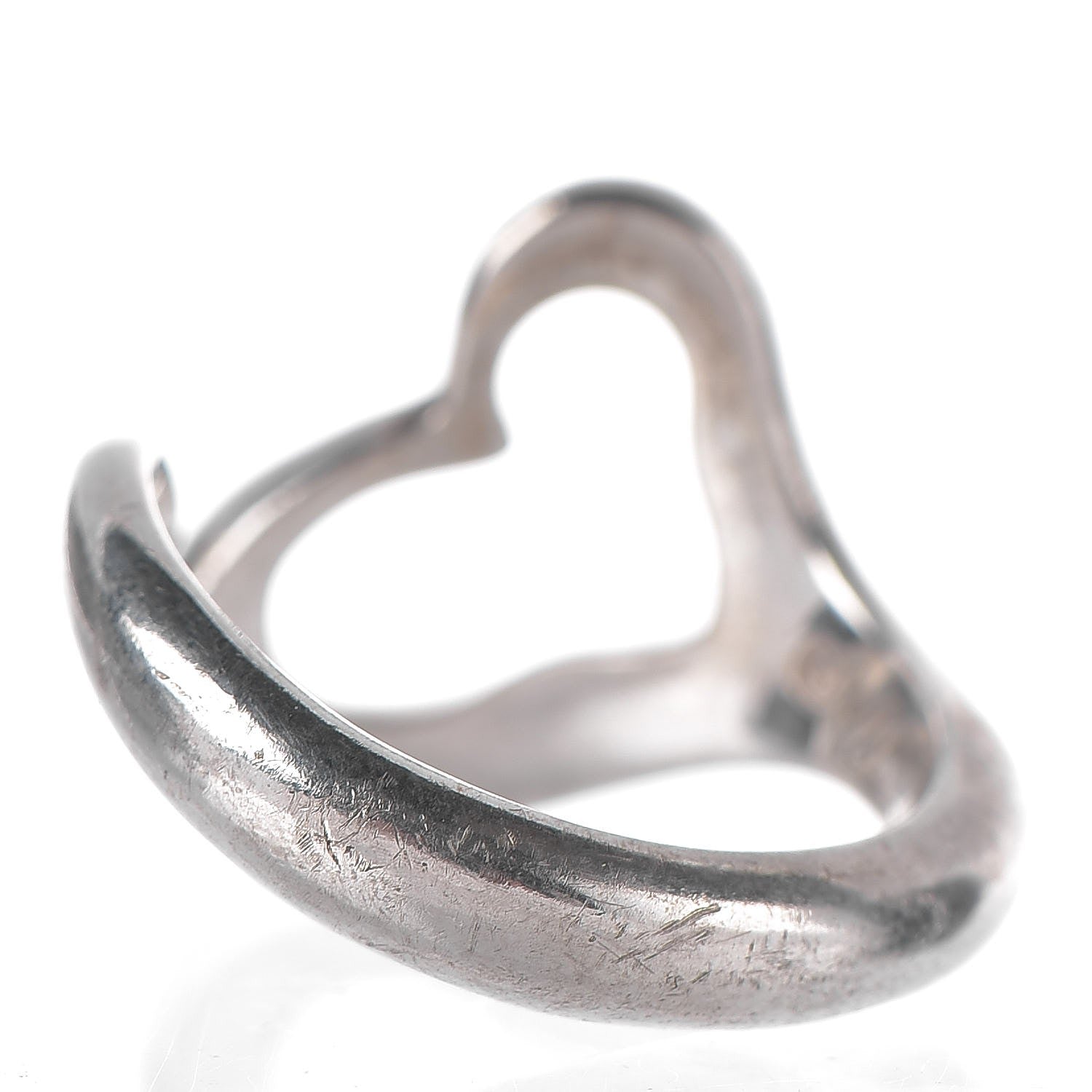 Tiffany Elsa Peretti Sterling Silver Open Heart Ring 52 6 3 of 6