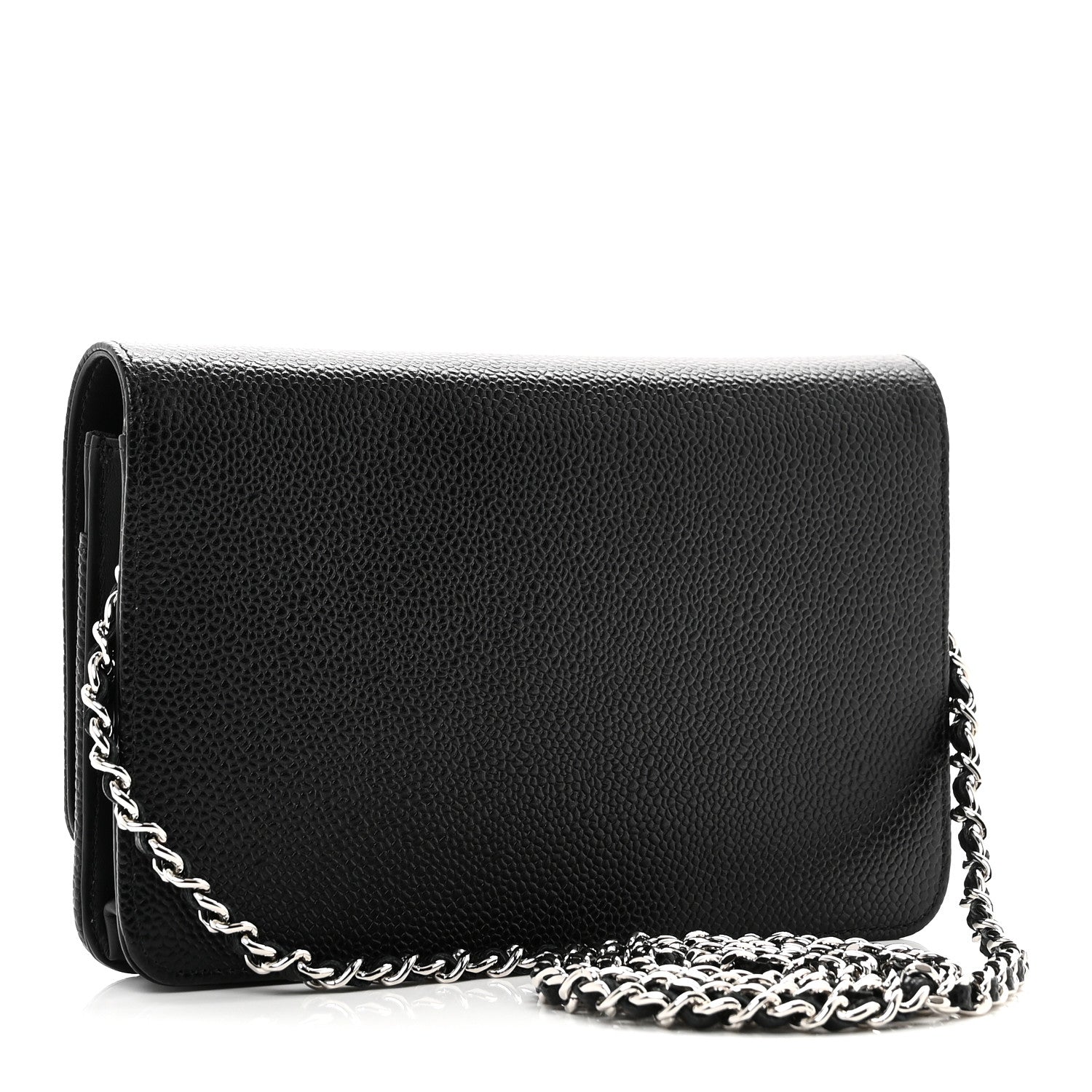 Chanel Caviar Timeless CC Wallet On Chain WOC Black 3 of 12
