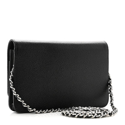Chanel Caviar Timeless CC Wallet On Chain WOC Black 3 of 12