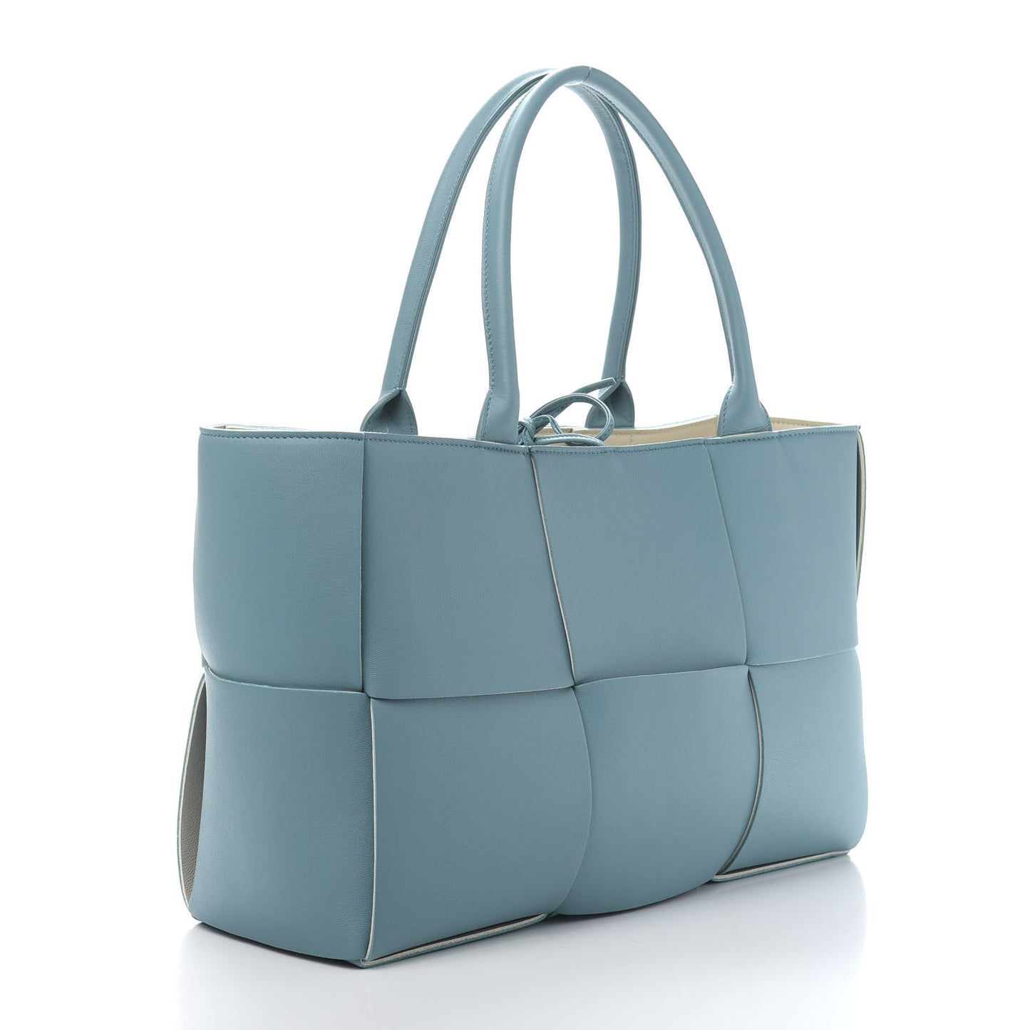 Nappa Maxi Intrecciato Medium Arco Tote Linoleum