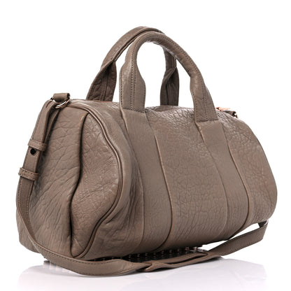 Alexander Wang Pebbled Lambskin Rocco Latte Rose Gold Hardware 3 of 8