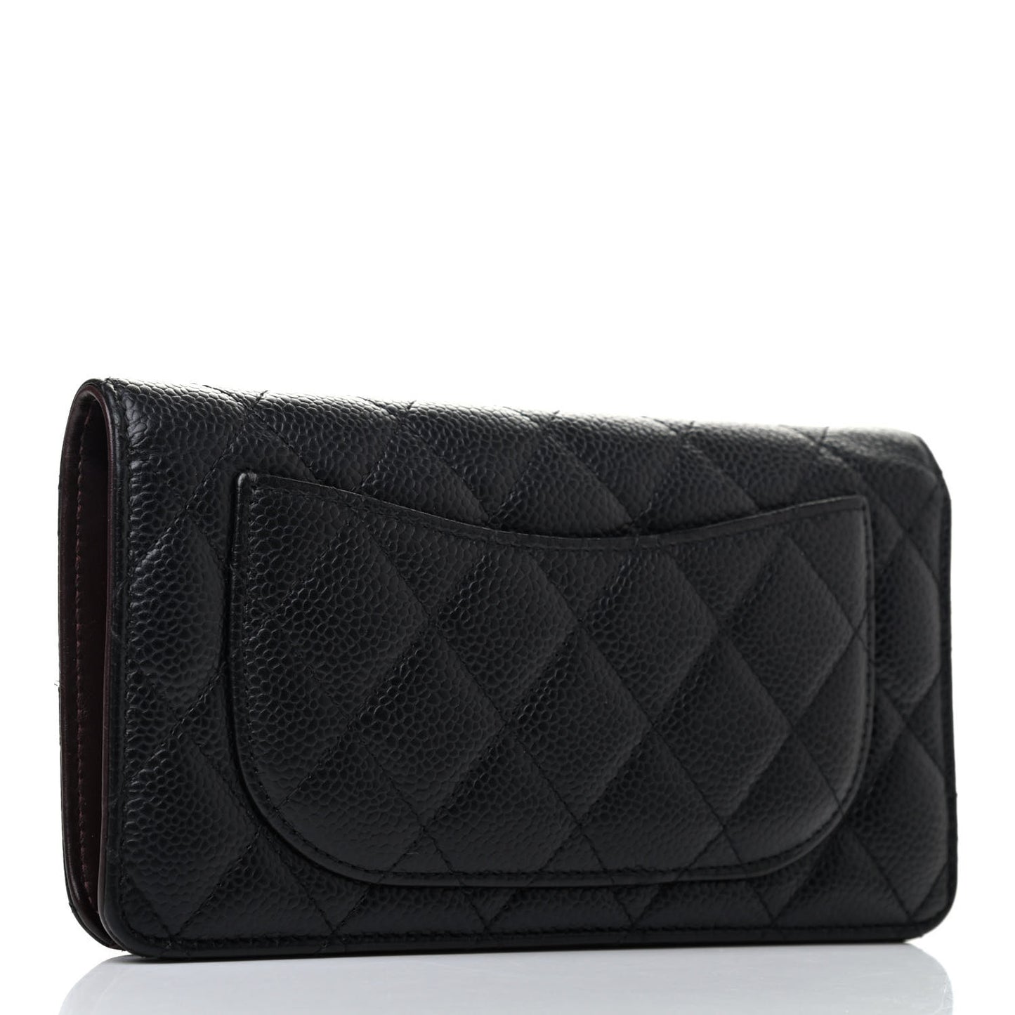 Caviar Quilted Yen Wallet Black