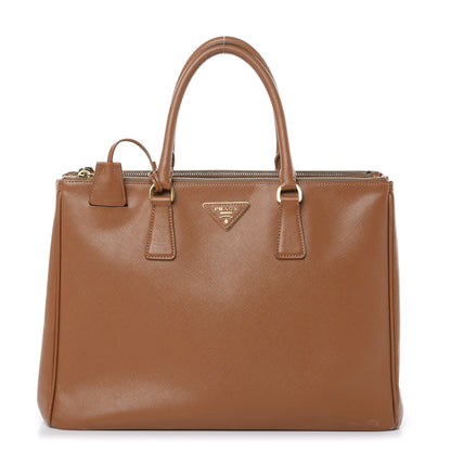 Prada Saffiano Medium Galleria Double Zip Tote Caramel 1 of 27