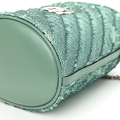Gucci Sequin Mini GG Marmont 2.0 Bucket Bag Water Green Verde Chiaro Light Water Green 5 of 8