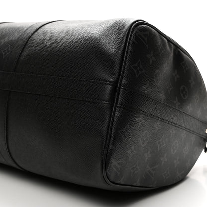 Louis Vuitton Taiga Monogram Eclipse Keepall Bandouliere 50 Black 8 of 8