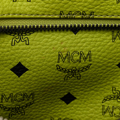 MCM Visetos Crown Stud Large Stark Backpack Green 12 of 23
