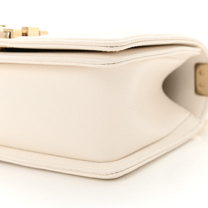Chanel Caviar Quilted Small Boy Flap White 10 of 10
