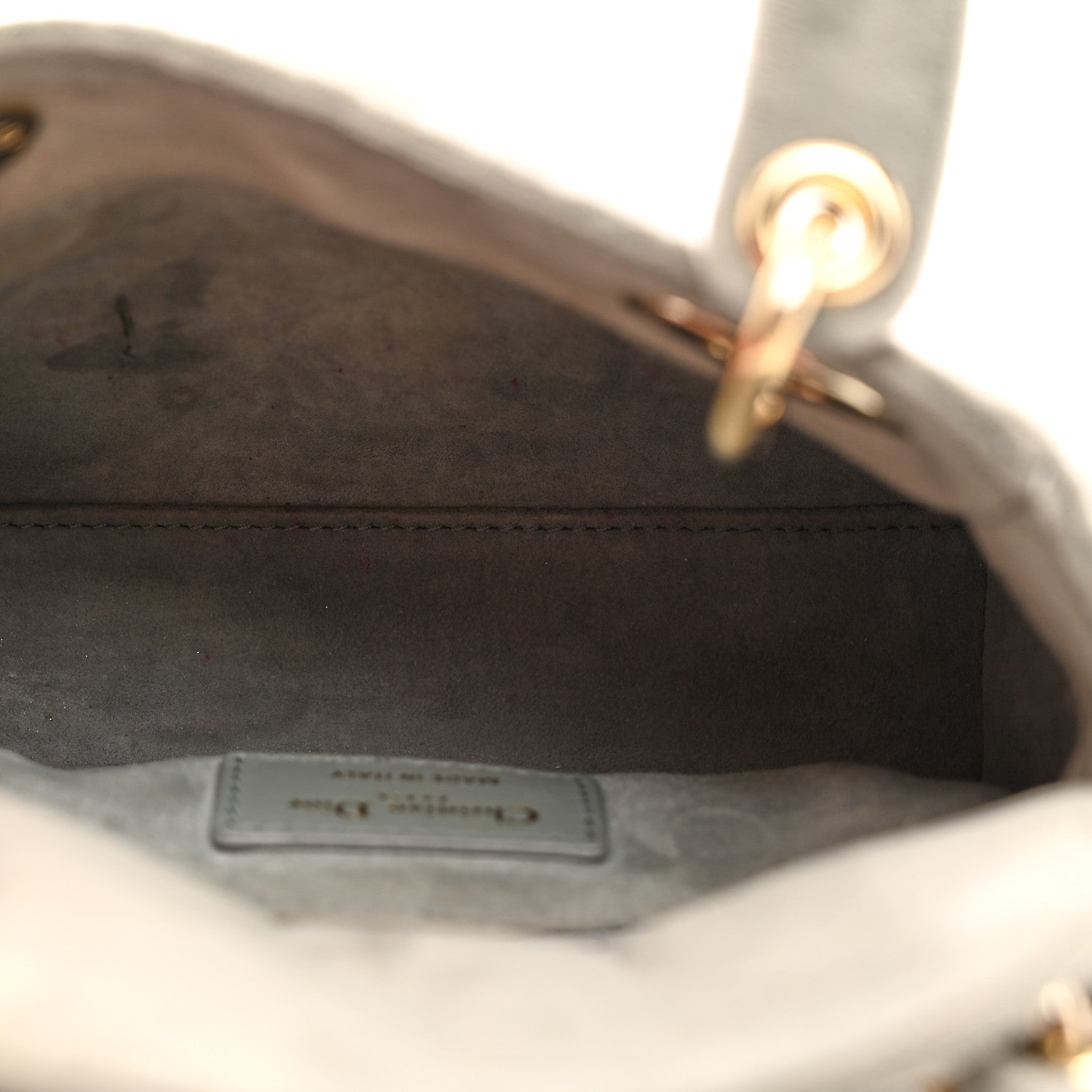 Christian Dior Velvet Mini Lady Dior Gray 5 of 11