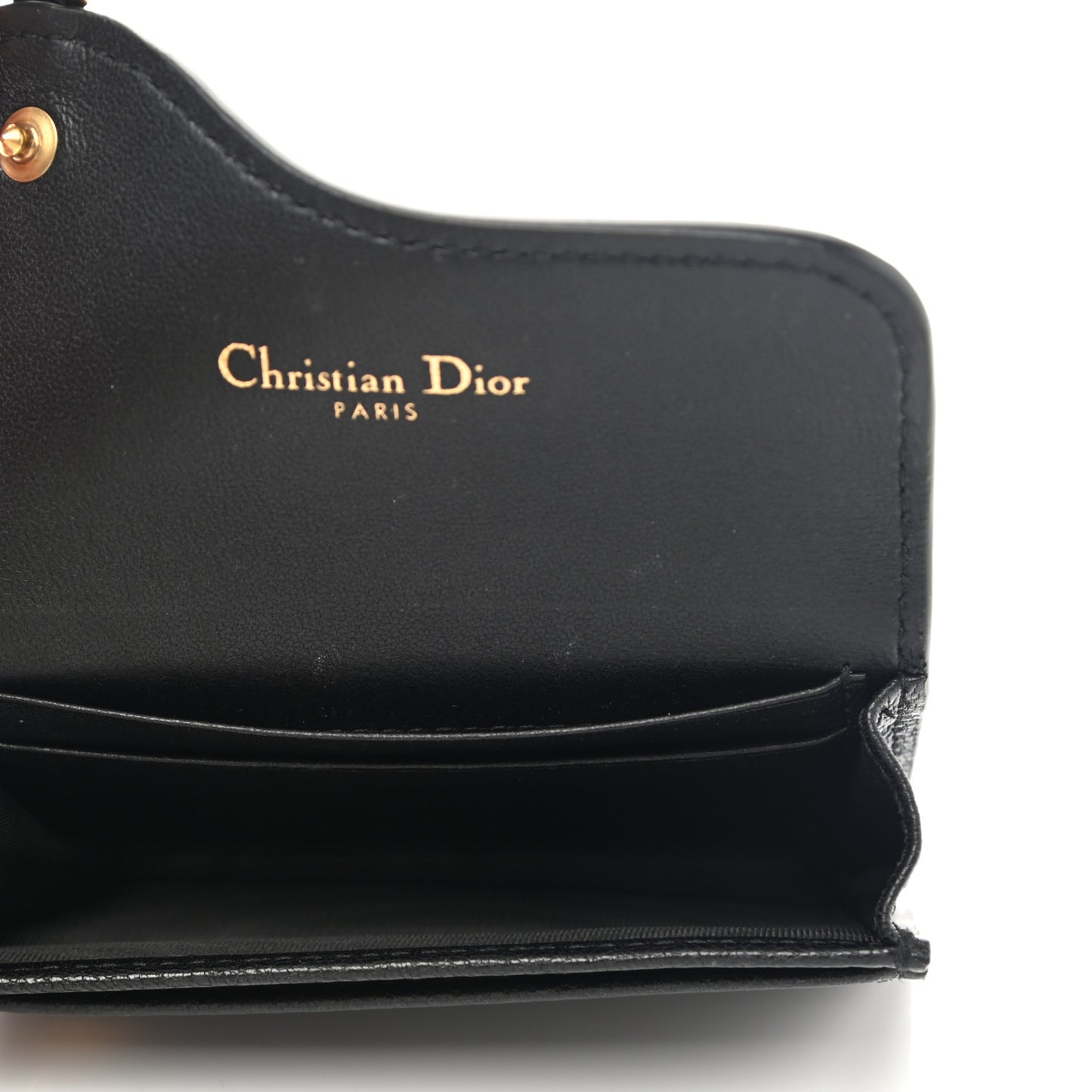 Goatskin Saddle Card Holder Black