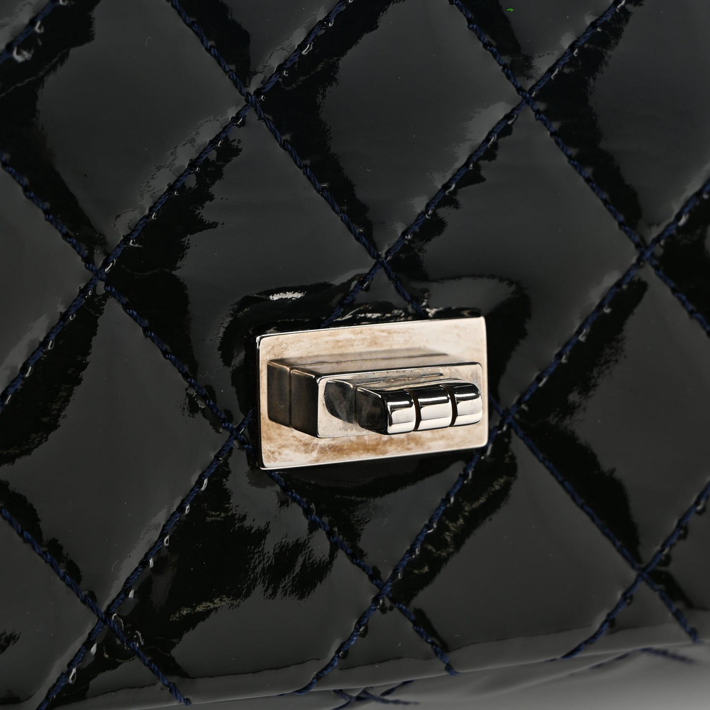 Patent Quilted 2.55 Reissue 226 Flap Blue
