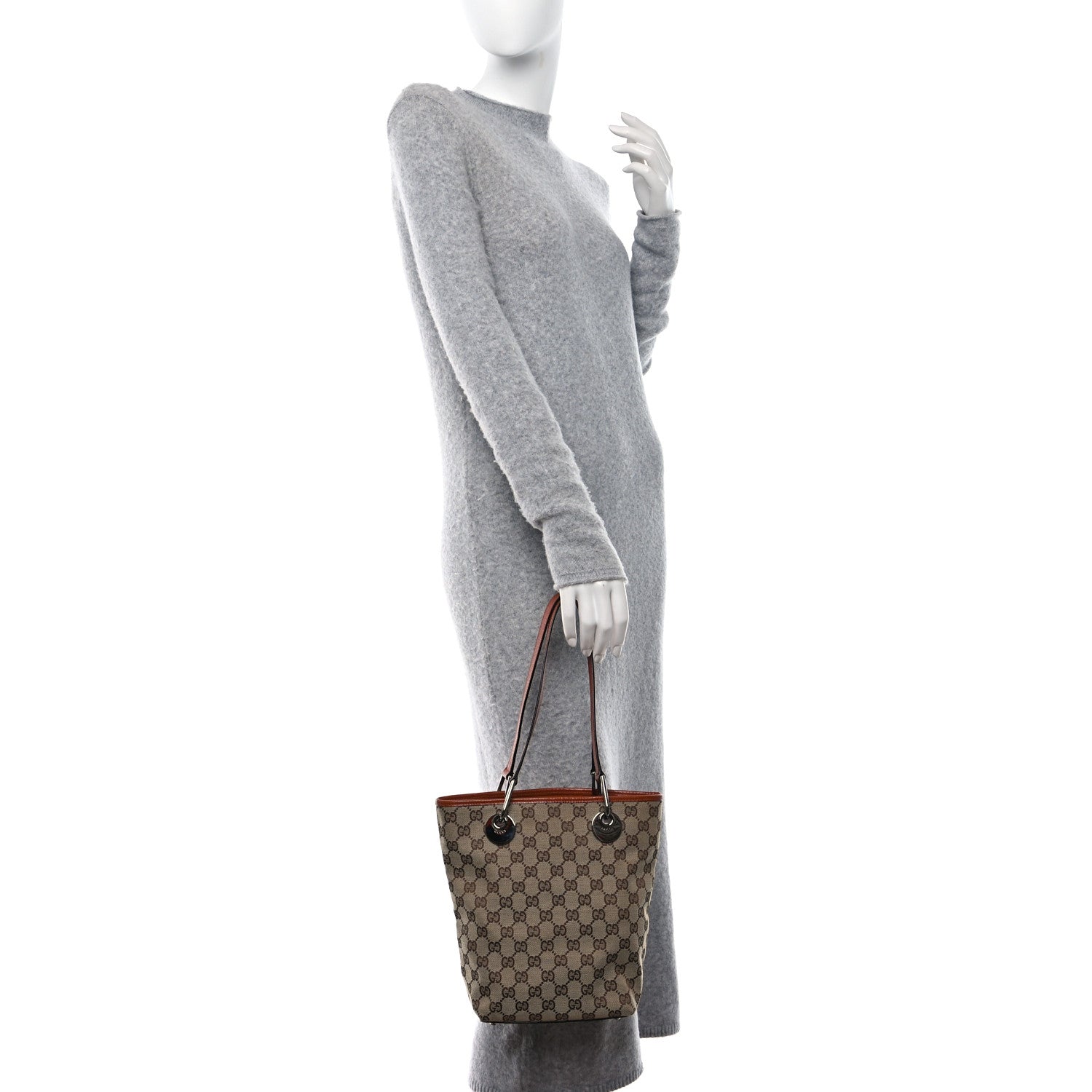 Gucci Monogram Small Eclipse Tote Orange 2 of 11