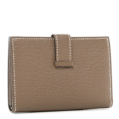 Hermes Chevre Mysore Mini Bearn Wallet Etoupe 3 of 9