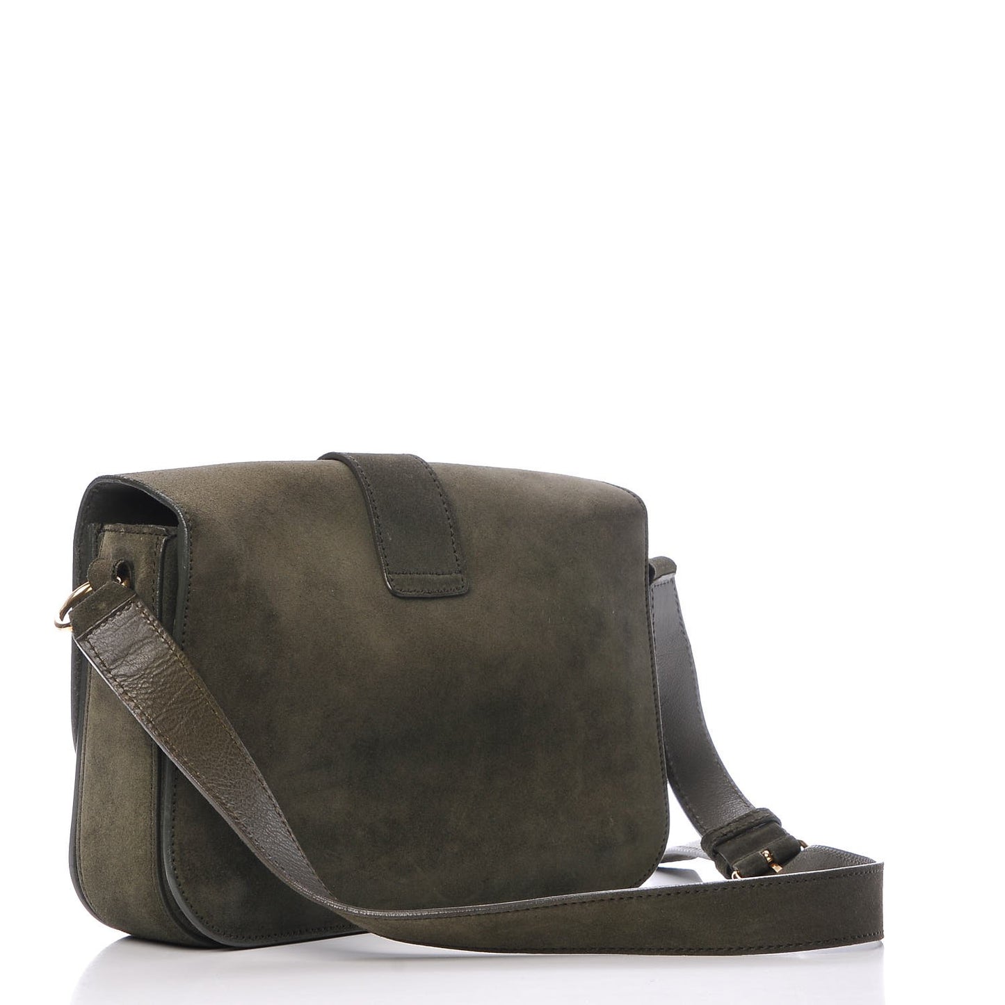 Suede Large ChYc Flap Bag Green