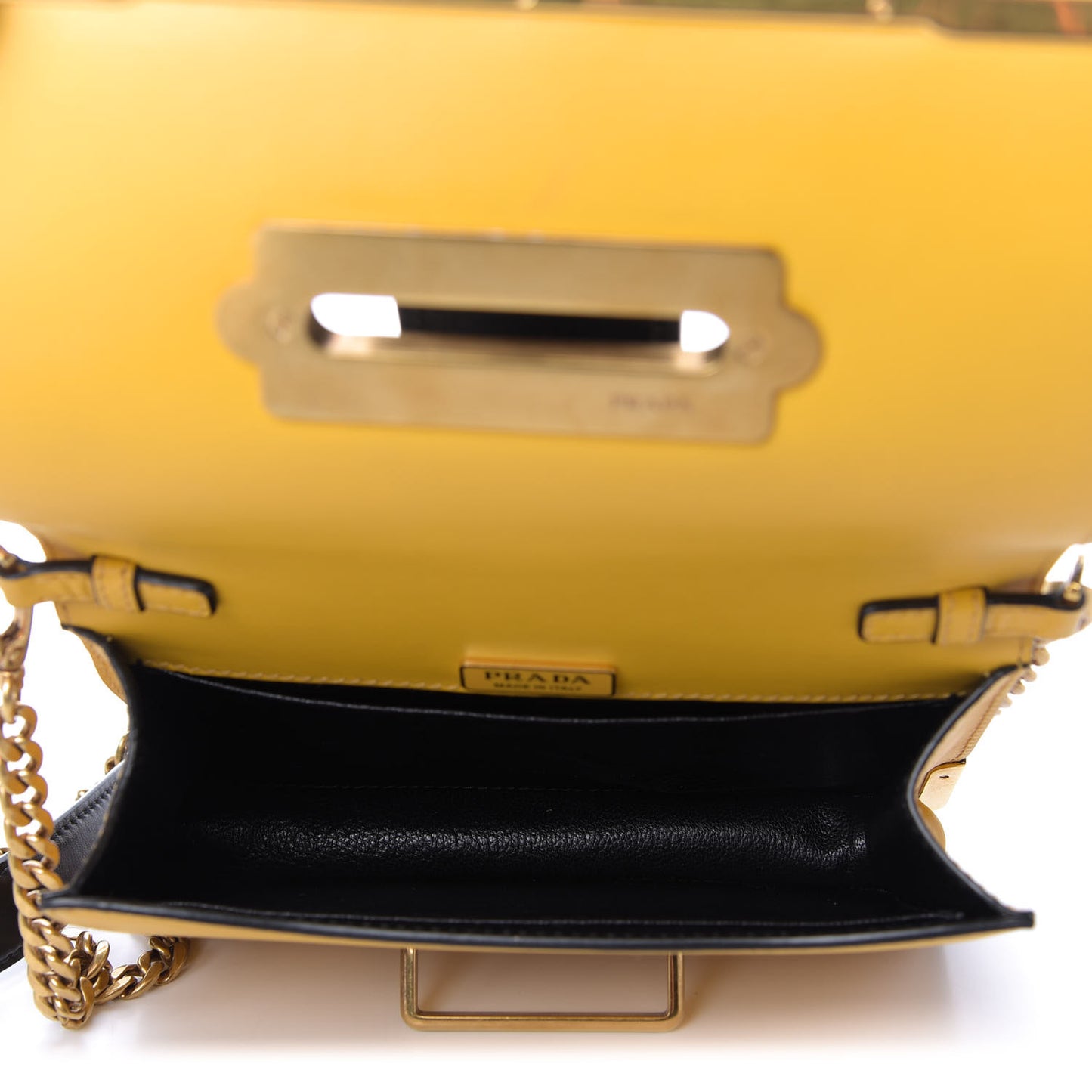 City Calf Saffiano Cahier Bag Soleil Black