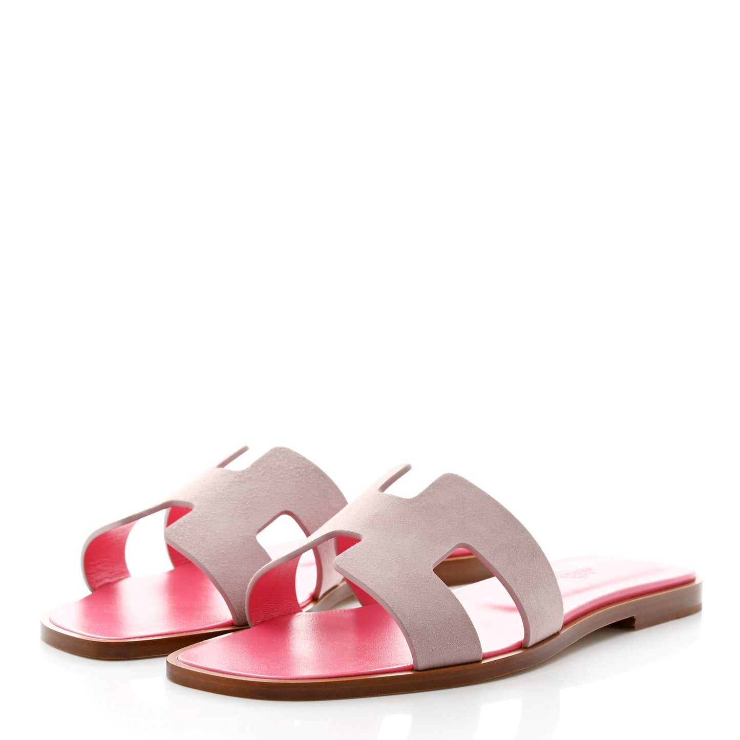 Suede Goatskin Oran Sandals 37 Rose Porcelaine