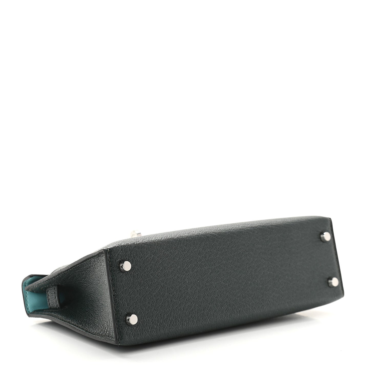 Chevre Mysore Verso Mini Kelly Sellier 20 Vert Titien Bleu Atoll