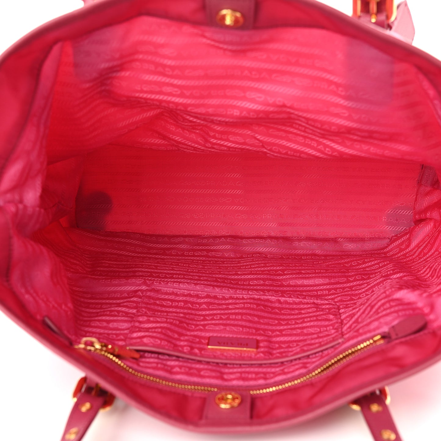 Tessuto Nylon Saffiano Shopping Tote Ibisco