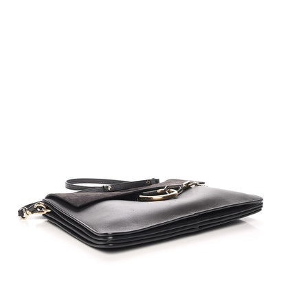 Chloe Calfskin Suede Medium Faye Shoulder Bag Carbon Grey 4 of 7