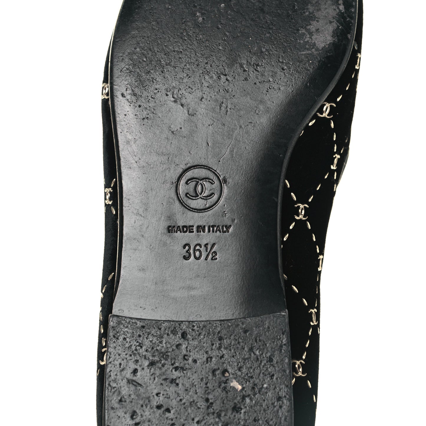 Velvet Mocassin Loafers 36.5 Black